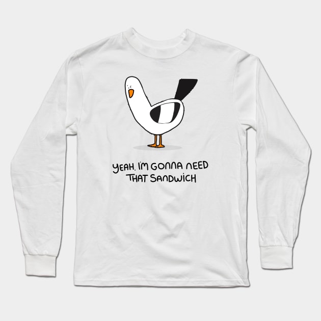 Grumpy Seagull Long Sleeve T-Shirt by grumpyanimals